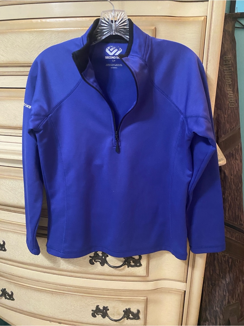 Second Skin Electric Blue Quarter-Zip Pullover